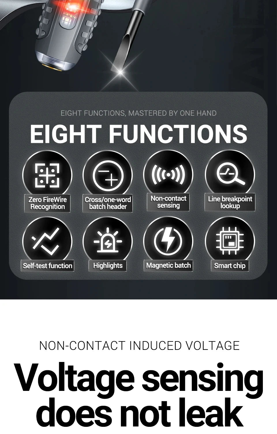 Quickly and safely test electrical circuits with this multifunctional electrician test screwdriver—AC non-contact induction pen for accurate voltage detection!