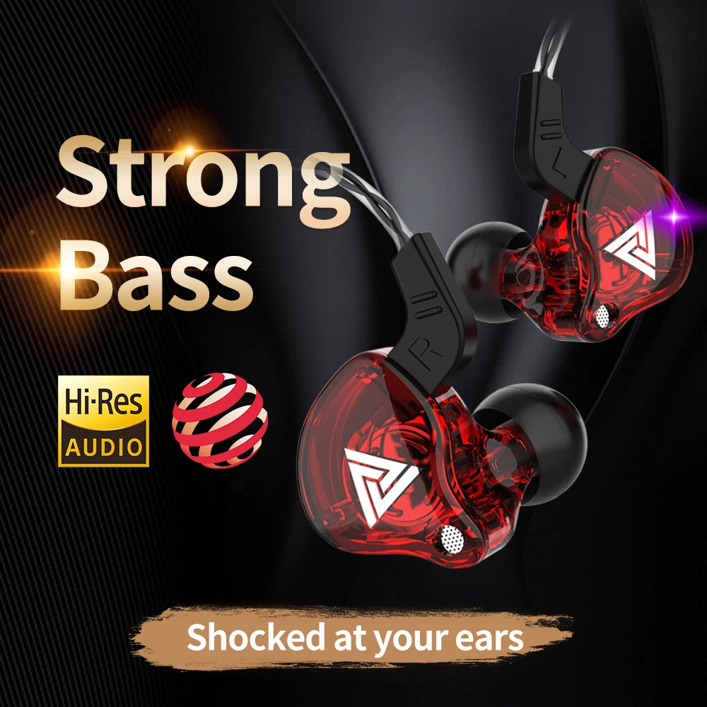 Experience immersive sound with these in-ear earphones featuring 6 dynamic driver units—offering stereo HIFI, deep subwoofer bass, a built-in mic, and perfect for sports and monitoring!