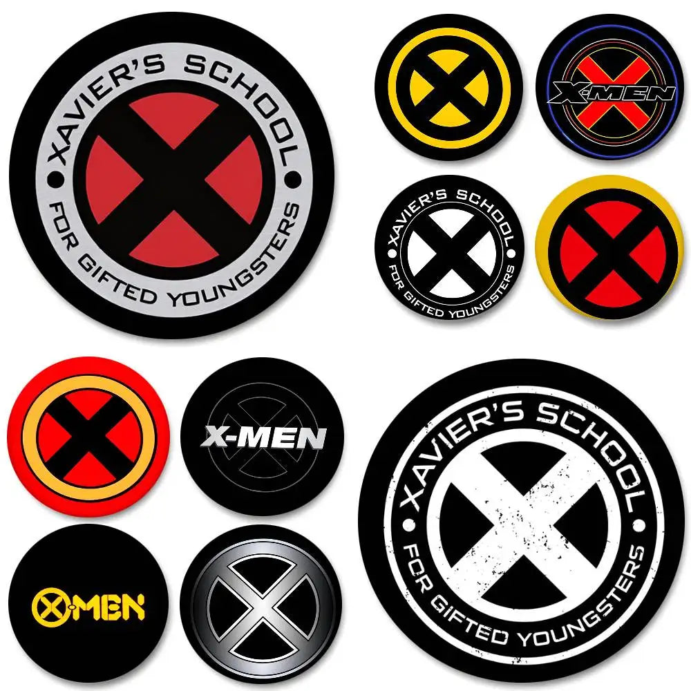X-Xmen Logo Round Badge Creative Brooch Clothing Backpack Accessories Lapel Pin
