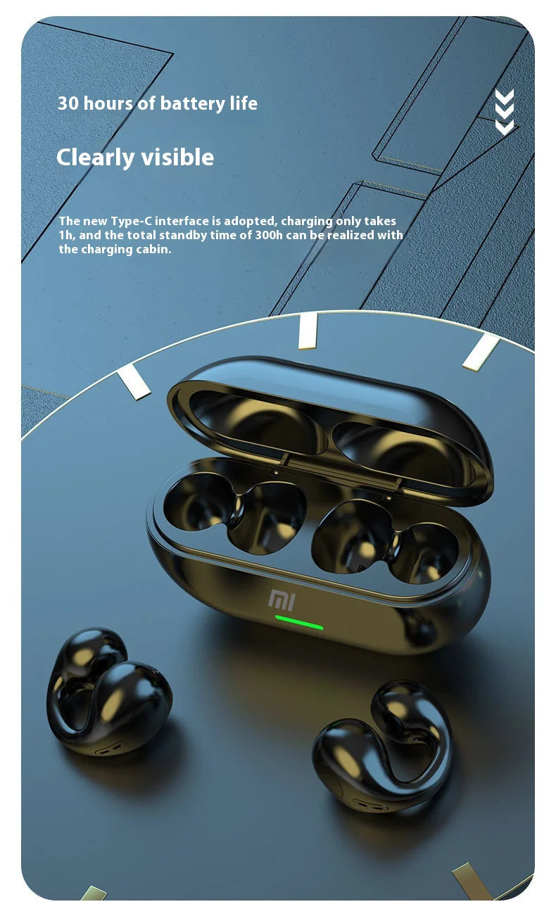 XIAOMI T7500 Bluetooth Earphones Bone Conduction Stereo Sports Life Waterproof Earphones with Microphone for Gaming and Music