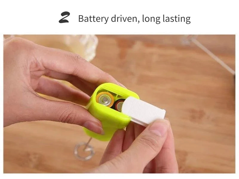 Electric Kitchen Whisk Mixer Home Handheld Mini Egg Beater Kitchen Blender Coffee Milk Tea Beat Up Cream Stirring