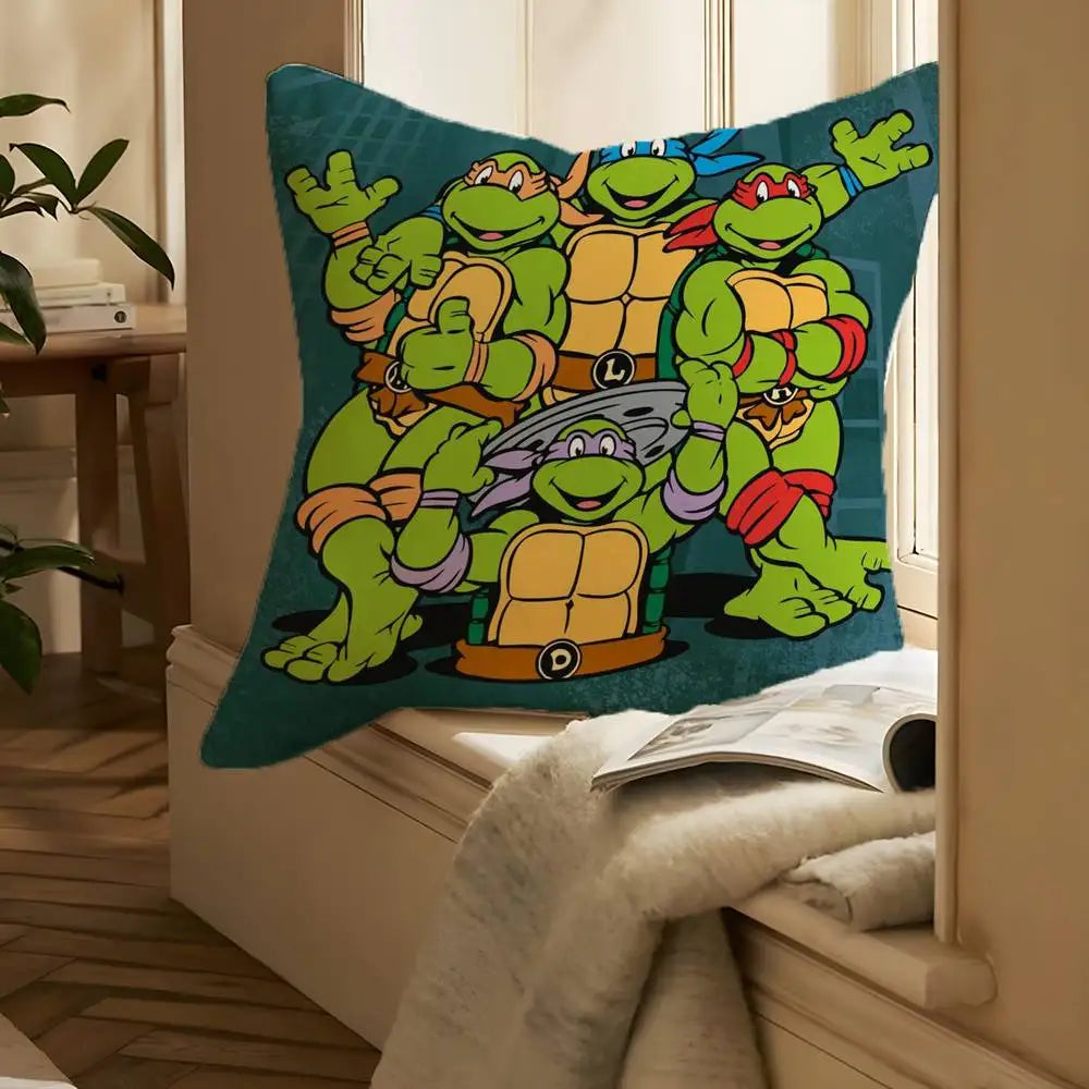 N-Ninja Movie T-Turtles Pillow Case Printing Pillowcase Living Room Sofa Cushion Cover Bedroom Room Decor