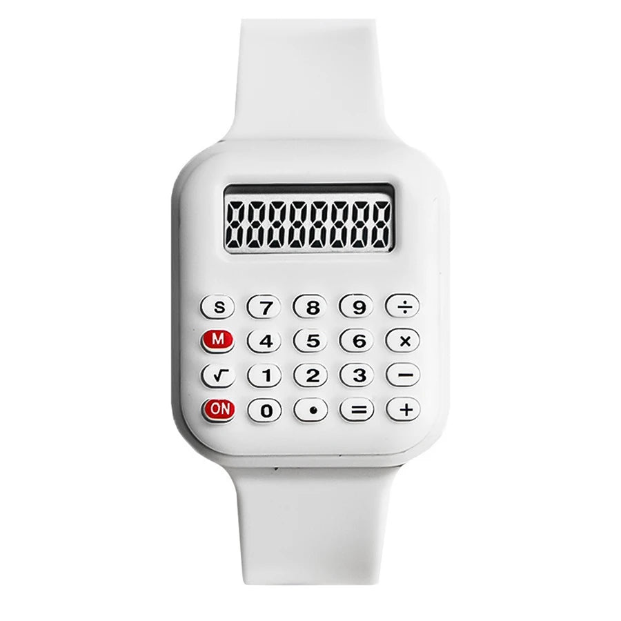 Creative Calculator Watch Cartoon LED Digital Kids Watch Fashion Sports Electronic Watch for Boys Girls Kids Student Gift Clock