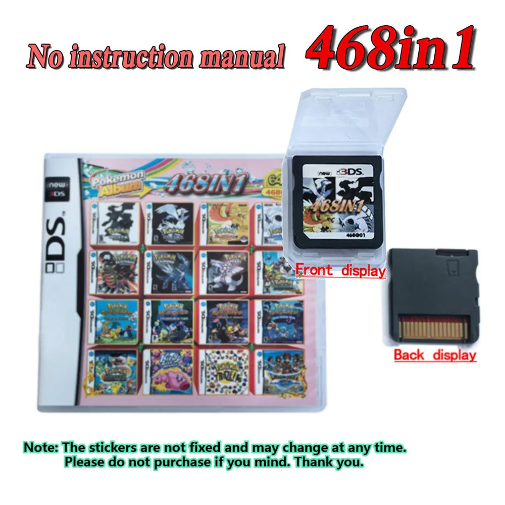4300 in 1  Pokemon Game Cards DS NDS 3DS 3DS NDSL