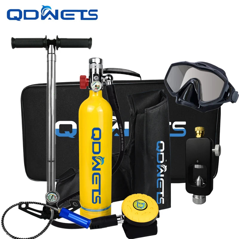 1L Scuba Diving Tank Professional Diving Equipment Underwater Breathing Scuba Tank Oxygen Cylinder 15-25 Minutes QDWETS