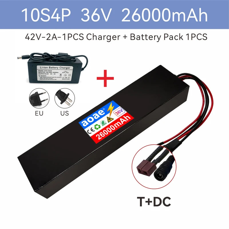 36V Electric Scooter Battery 10S4P 14Ah 18650 Grade-A Cells 500W-1000W Built-in BMS for M365 XT30 JST Long Range