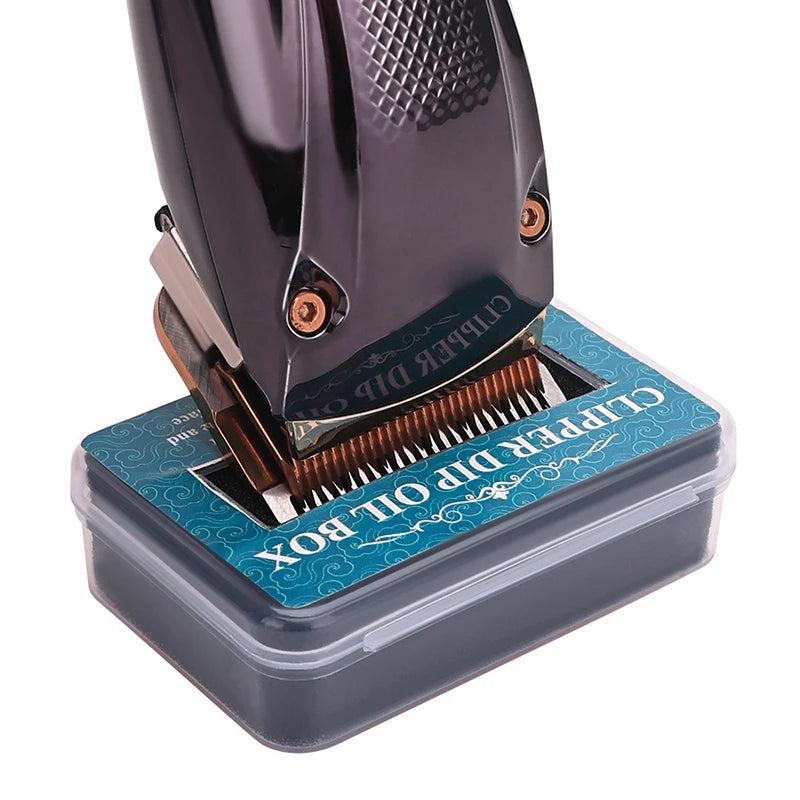 Lubricating Clipper Oil Box Barbershop Oil Storage Box For Hair Blade Oil Blade Rust Prevention Protection Repair Electric Push