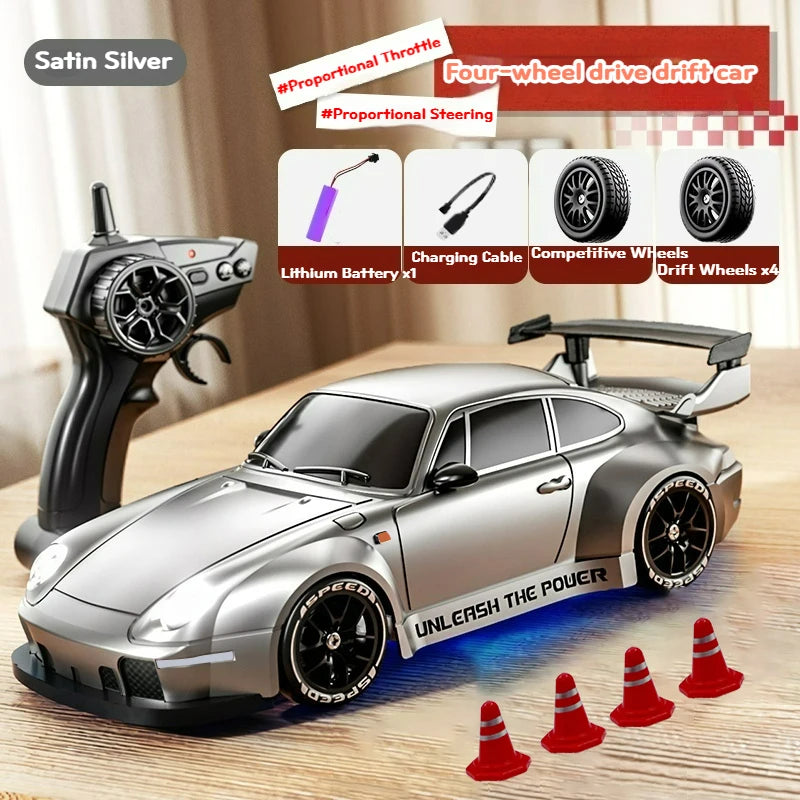 4WD remote drifting car with full proportional control - 2.4G high-speed drifting racing car - children's racing toy - gift item