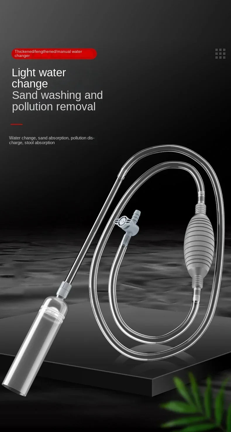 New Fish Tank Water Changer, Sand Washer, Water Pump, Fish Tank Water Absorber, Siphon Pipe, Manual Water Changer, Toilet