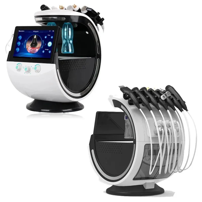 Revitalize your skin with the Hydra Dermabrasion H2O2 machine, combining skin-cleansing facial oxygenation, Aqua Peel exfoliation, RF technology for wrinkle removal, and advanced skin care for a refreshed and radiant complexion!