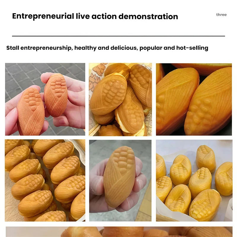 Souffle Machines Waffle Maker Machine Electric Egg Puffs Bubble Machine Corn Snack Equipment Kitchen Home Use Flowing Cake Puff