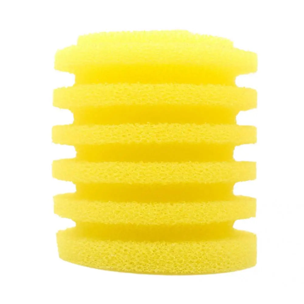 Fish Tank Sponge Universal Reusable Simple Operation Round Yellow Aquarium Filter Foam Filter Sponge Avoid Blockages