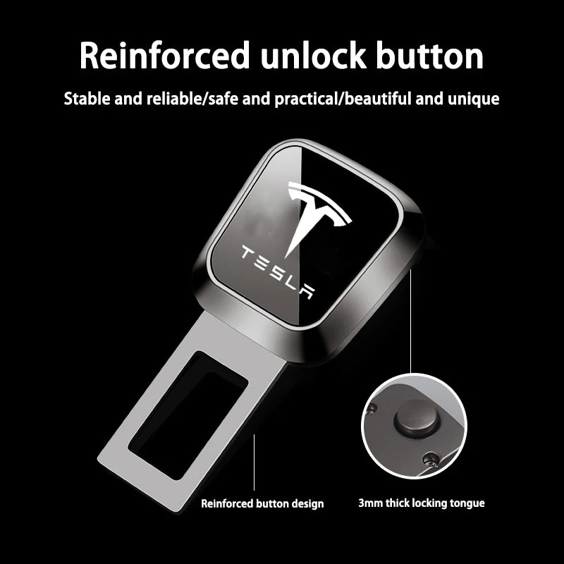 Car Safety Buckle Clip Seat Belt Extender Accessories For Tesla Model 3 Y S X Cybertruck Car Interior Accessories.