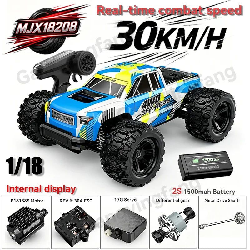 HYPER GO MJX14303 14304 1/14 Scale Brushless RC Car 2.4G Remote Control 45km/h High Speed Off-road 4WD RC Truck Hobby Toy