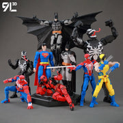 9L3D Printed Deadpool Wolverine Batman Spider-Man Venom Action Figures Dummy13 Lucky13 T13  Anime Model Toys Collectors Gifts