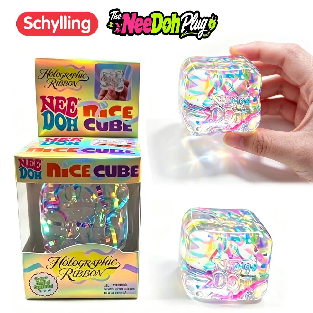 2026 Schylling Needoh Nice Cube Sensory Fidget Cube Stress Relief Anxiety Sensory Tool for Focus ADHD Office Desk Calming Gadget