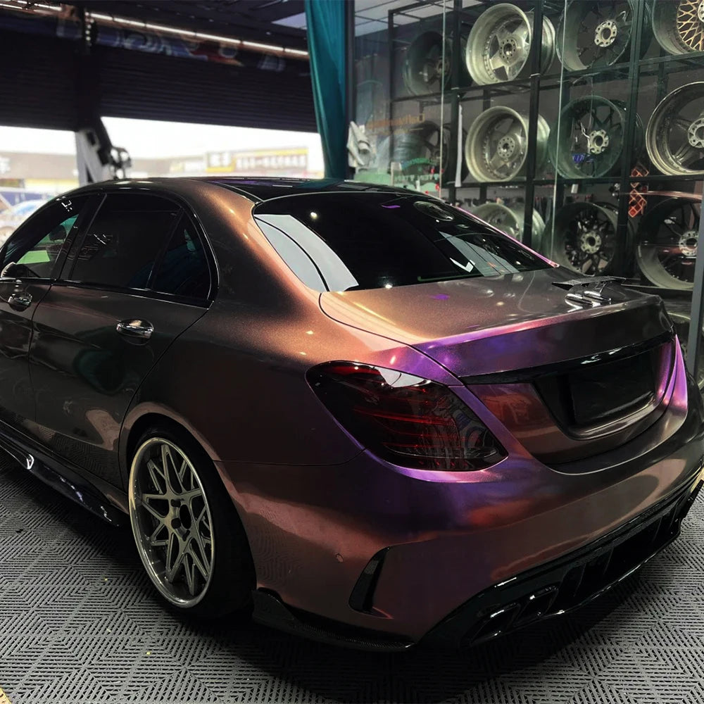 PET Diamond Purple&Gold Car Vinyl Film PVC Waterproof Scratch Resistant Sticker Motorcycle Auto Body Exterior Decoration Film