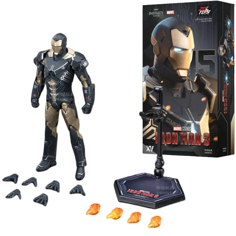 ZD Toys Iron Man MK1 MK2 MK3 MK4 MK5 MK6 MK7 MK42 MK43 MK45 MK46 War Machine Movie Action Figure 7 Inches Adult Collectible Toys