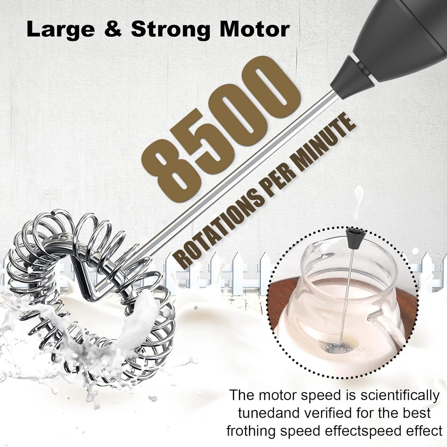 Whip up frothy drinks with ease using this mini milk frother, equipped with USB rechargeability, 3 speeds, and a convenient electric handle for blending coffee, eggs, and more!