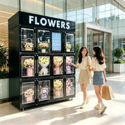Automatic Flower Vending Machine 24H Smart Refrigerated Bouquet Dispenser Fresh Rose Tulip Cashless Payment Floral Retail Kiosk