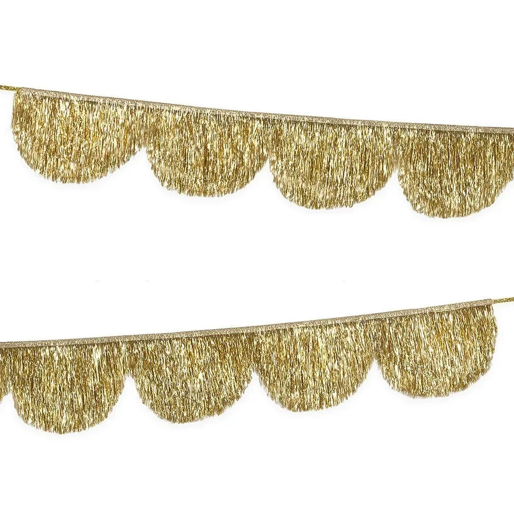 Multicolor Drizzle Garland Encryption PET Metallic Foil Fringe Thickening Background Ornament Tassel String Party Supplies