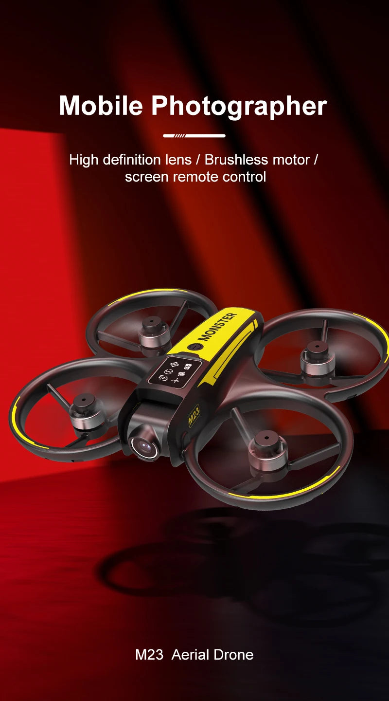 The new drone features a 4.5-inch display screen, one-click rolling, and dual-camera optical flow intelligent positioning