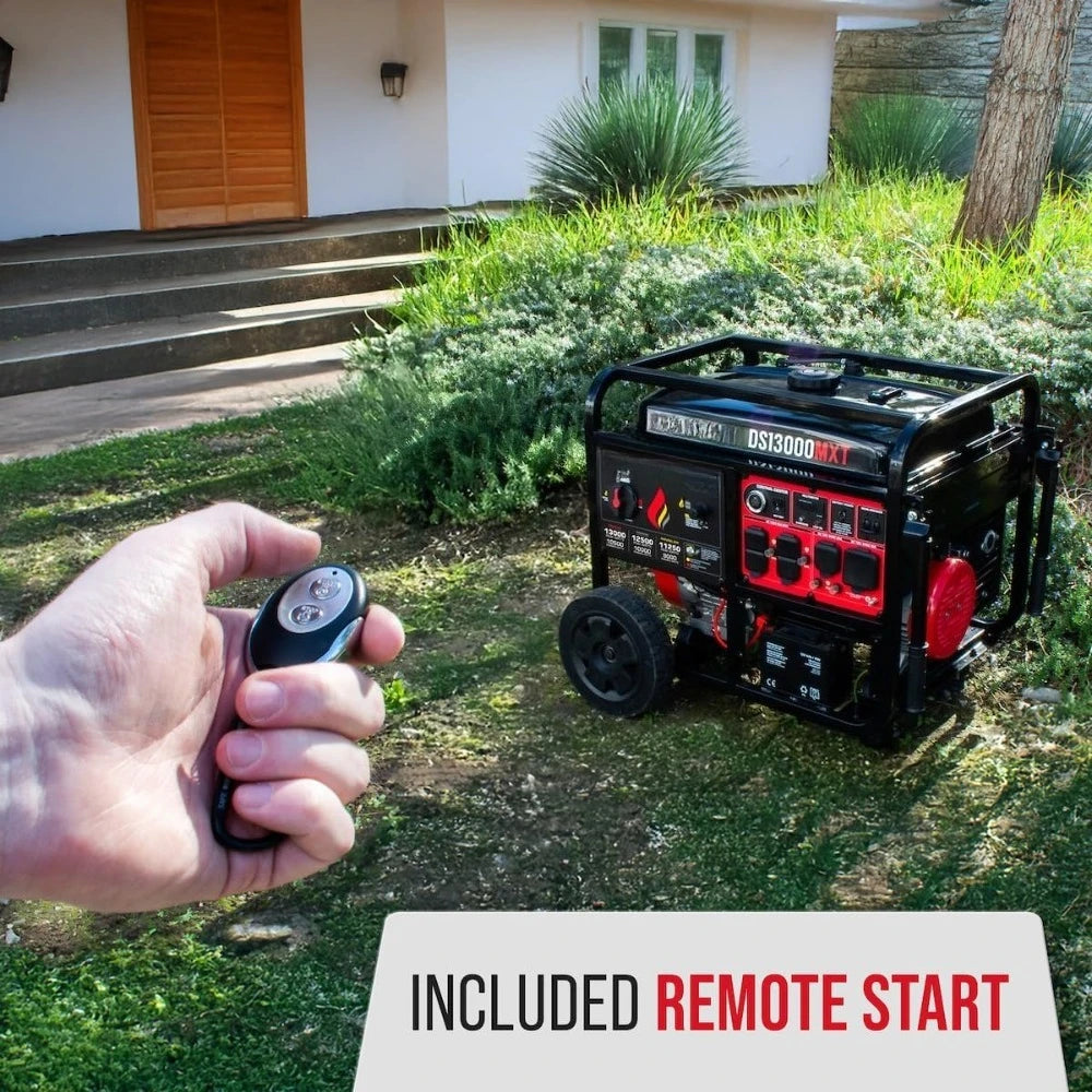 13000W Tri Fuel Portable Generator Gas Propane Natural Gas Electric Start Transfer Switch Ready for Home Backup RV 240 Volts