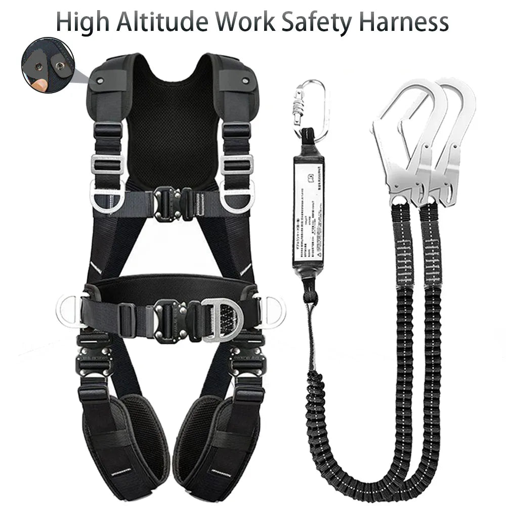 High Altitude Work Safety Harness 5-point Full Body Safety Belt Rope Outdoor Climbing Training Electrician Protective Equipment