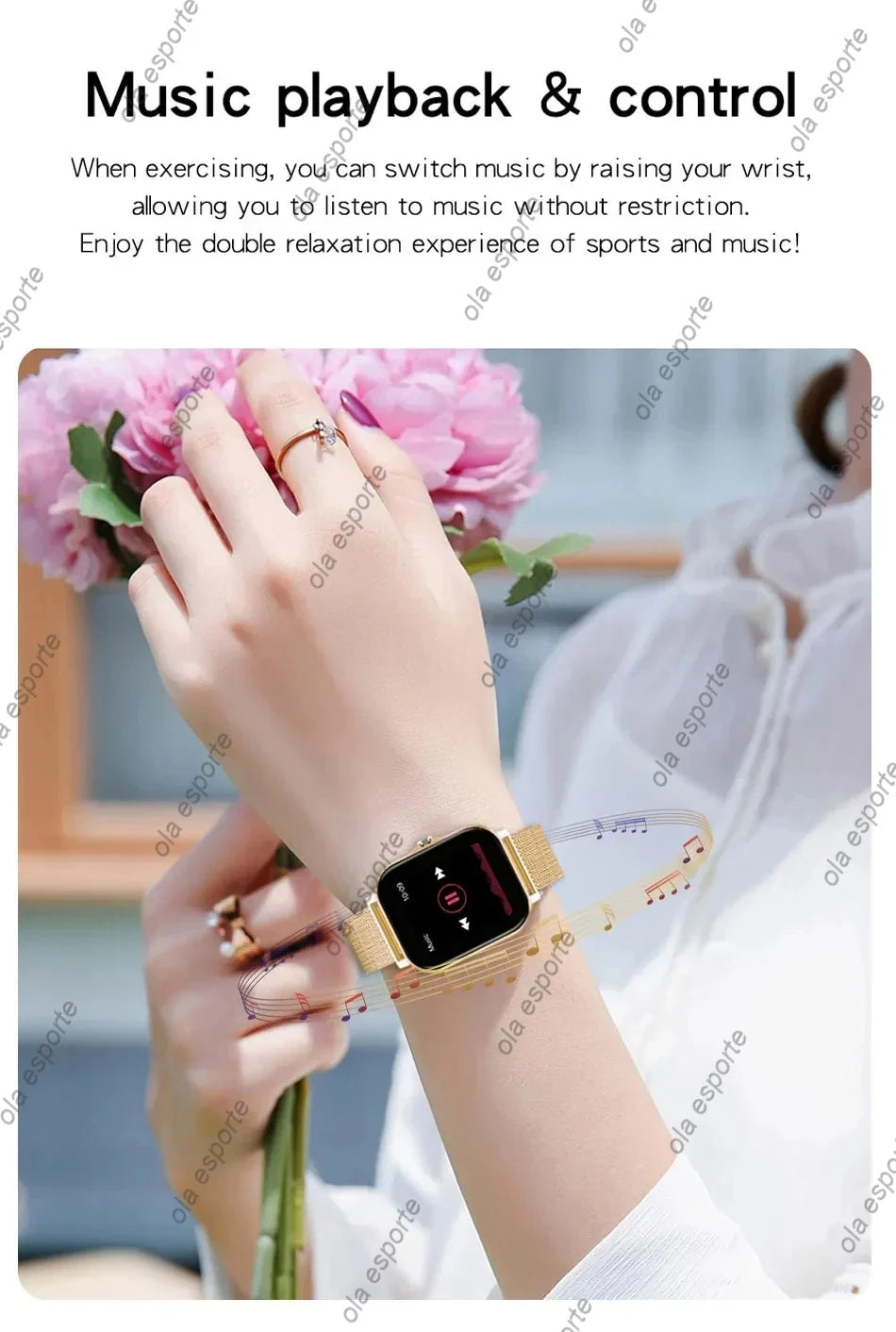 Stay stylish and connected with this versatile smartwatch designed for both men and women!