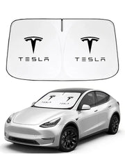 Car Windshield SunShade Sun Visor Foldable Parasol Blocks UV Rays For Tesla Model Y 2016-2026 Model 3 higland 2024 2025