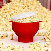 Make freshly popped popcorn in the microwave with this 3L large capacity, foldable silicone bowl popcorn maker. BPA-free and dishwasher safe for easy and convenient snack preparation!