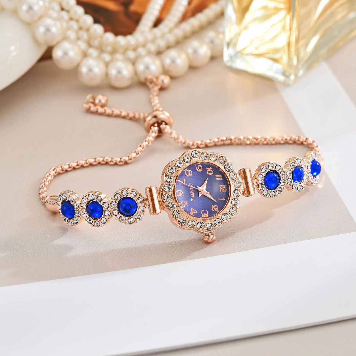 Elegant Rhinestone Women Watches Fashion Ladies Bracelet Strap Quartz Wristwatch Reloj Mujer Girls Clock Gift (Without Box)