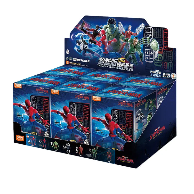 BLOKEES Spider-Man: Brand New Day‌ Gwen Stacy Venom‌ Doctor Octopus Miles Morales Hulk Anime Figure Model Blind Box Toys Gifts