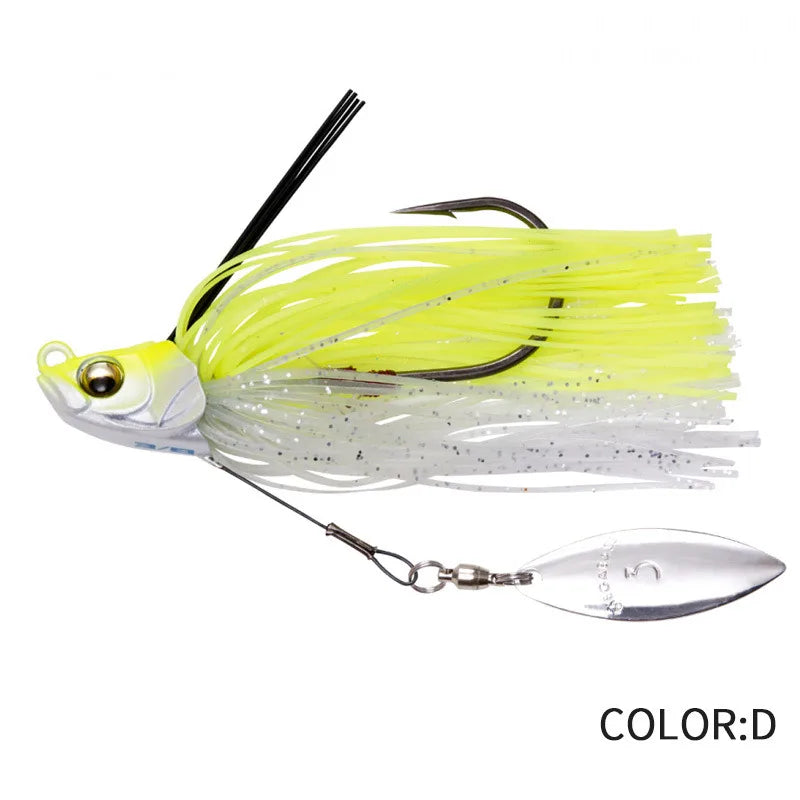 13.5G Spinner Bait Bass Jig Chatter Bait Fishing Lure Chatterbait Fishing Kit Wobblers for Bass Fishing Tackle Fishing Spoon