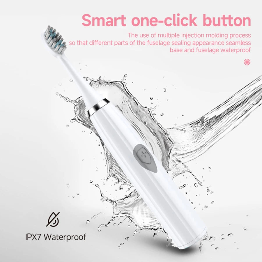 Maintain a bright smile with this electric toothbrush for adults—offering effective cleaning, easy handling, and advanced brushing technology!
