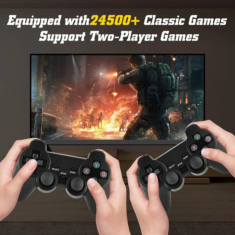 Built-in 20000+ Games Retro Handheld Game Player NEW Video Game Console 64G 4K TV Game Stick 2.4G Wireless Controller Gamepad