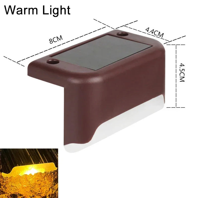 Solar LED Light Outdoor Garden Light Solar Fence Lamp Waterproof Deck Lamp Solar Stair Light Patio Stairs Pathway Garden Decor