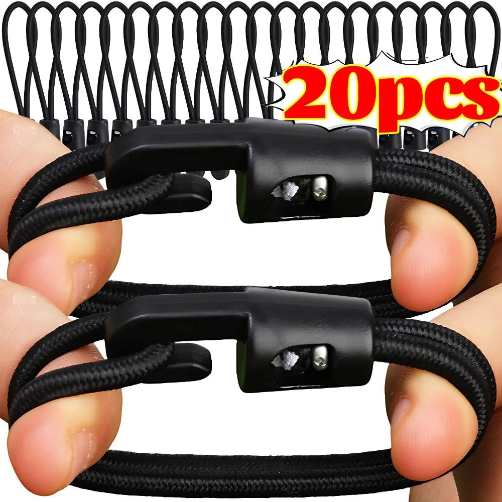 20/1pcs Elastic Strap Nylon Bungee Cord 10cm 15cm 25cm Durable Fixing Band for Flashlight Map Outdoor Backpacking Accessories