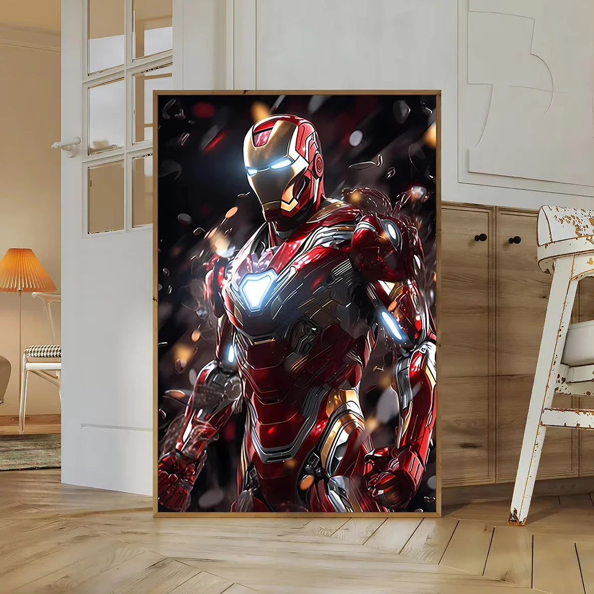 1PC frameless, Paintings Avengers Poster Print Marvel Movie Figures Decor Iron Man Wall Art Canvas Painting Superhero Kid