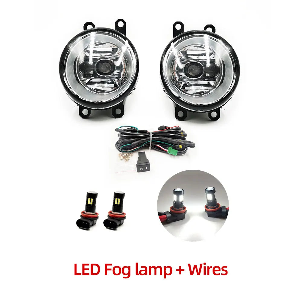 1 Set For Toyota Corolla 2008 2009 2010 Led Fog Lights Fog Lamp Assembly Fog Light Cover Grill Headlight Foglights Frame Frames