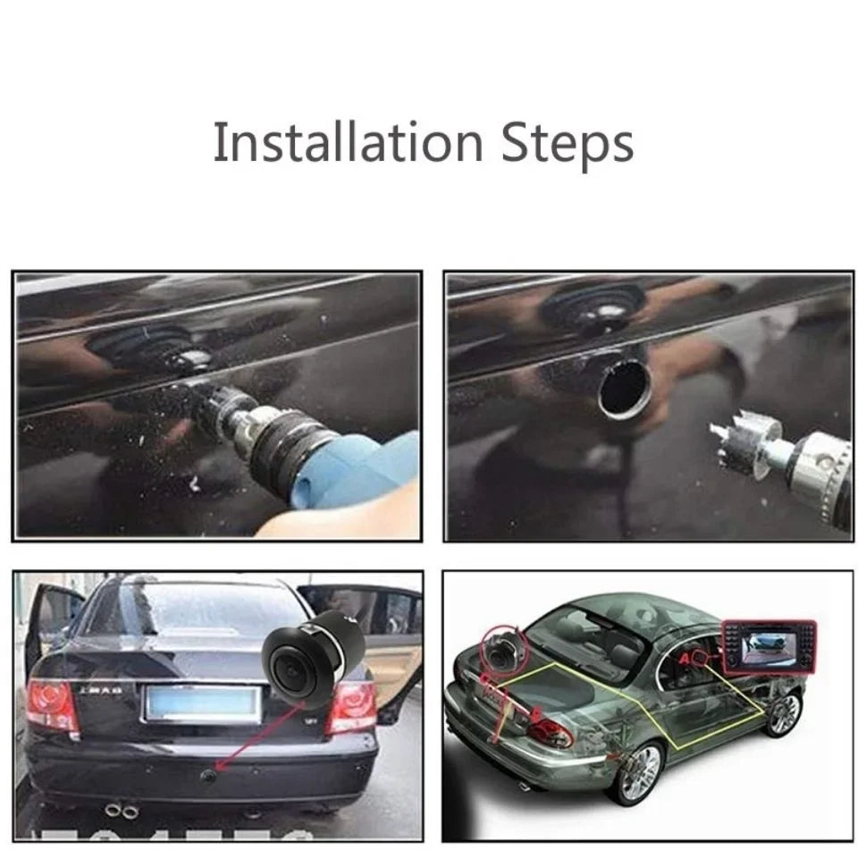 Car Rear Reverse Camera Rearview 170degree Car Infrared Auto Night Vision Waterproof Parking Reversing HD Image Sensor Rear View