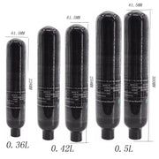 4500Psi 30Mpa 0.5L 0.42L 0.36L 500CC 420cc 360CC Carbon Fiber Cylinder Steel Bottle  Portable Tank M18*1.5 Thread