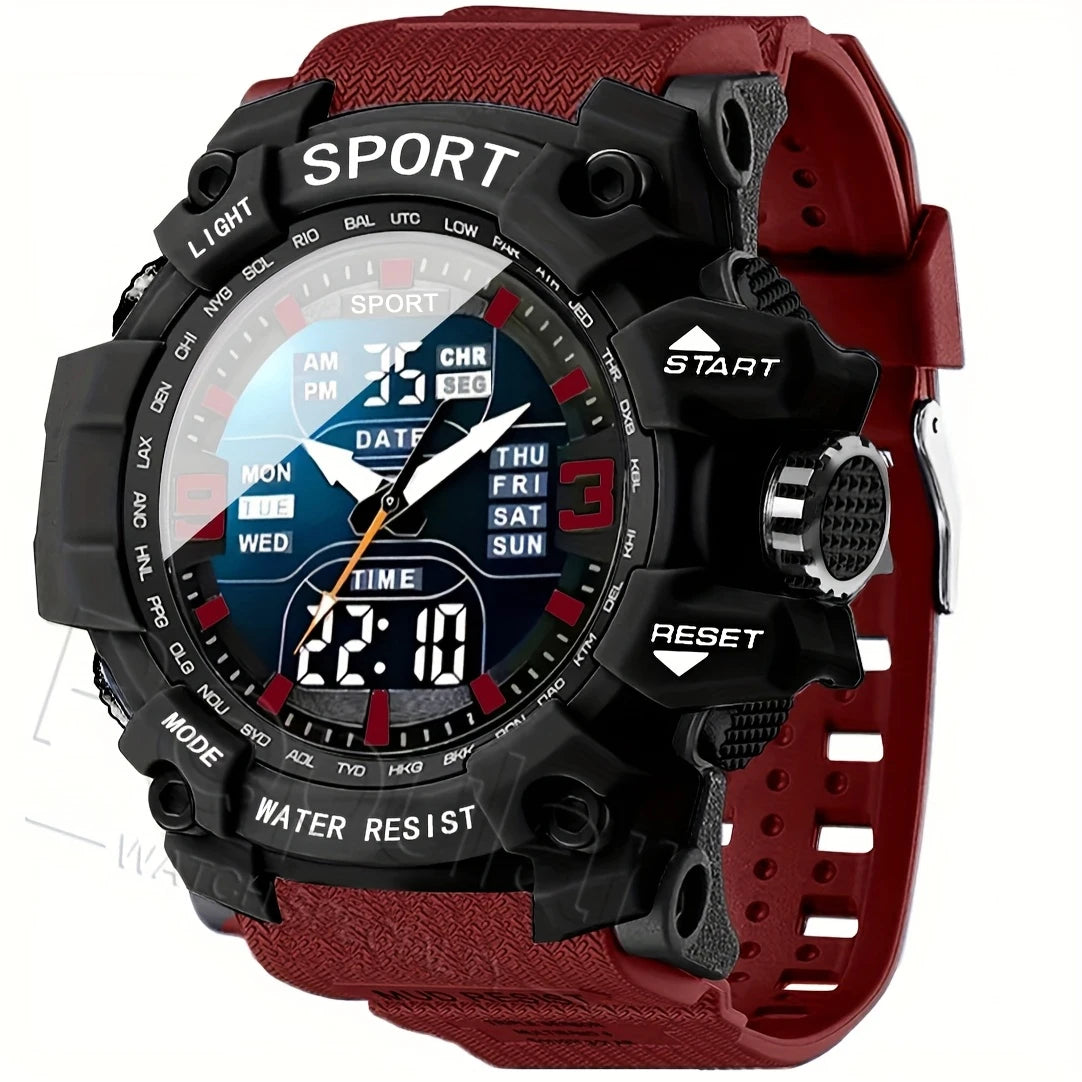 Men's and women's sports watches, tactical hands, large dial,  illuminated timer, alarm clock