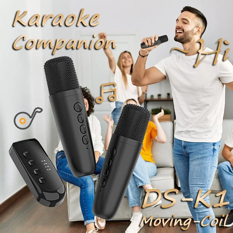 Wireless Karaoke Companion Bluetooth 5.3 Dynamic Microphone KTV DSP Mixer System 3.5MM AUX Type-C Amplifier Host For Speaker Car