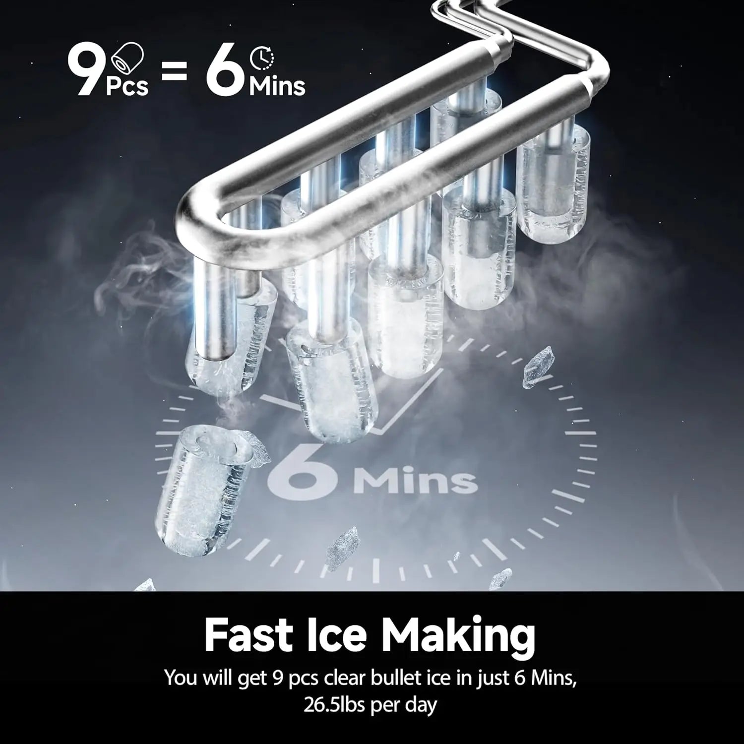 Ice Maker Countertop with Handle