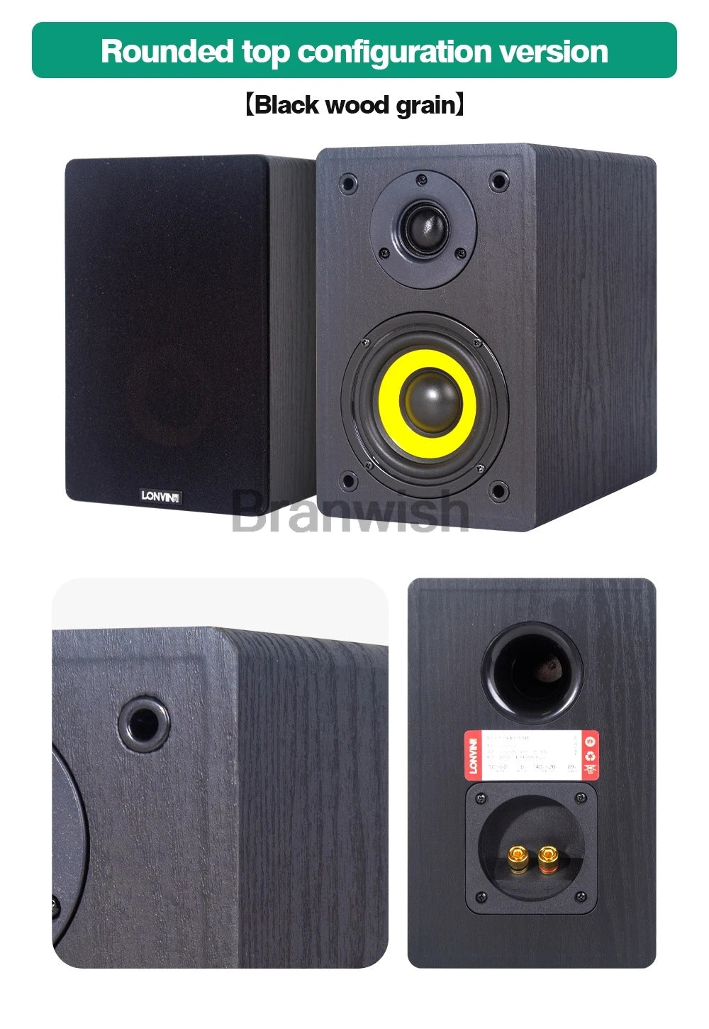 120W High-power High-fidelity Speaker Home HIFI Fever Passive Audio Home Theater Bookshelf Desktop Surround 4 Inch Speakers