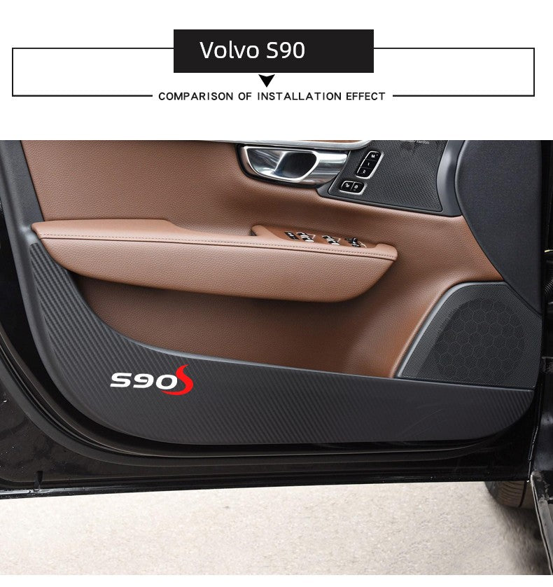 Volvo XC60 Carbon Fiber Interior Car Door Kick Protection Pad