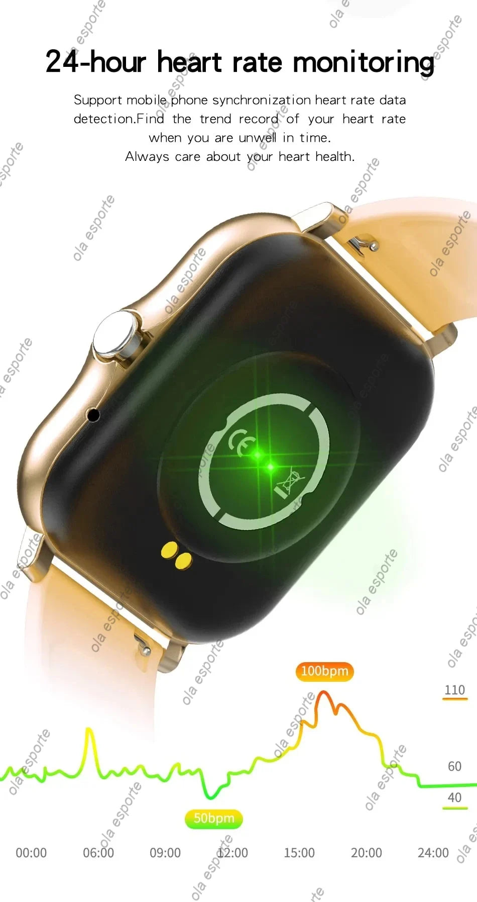 Stay stylish and connected with this versatile smartwatch designed for both men and women!
