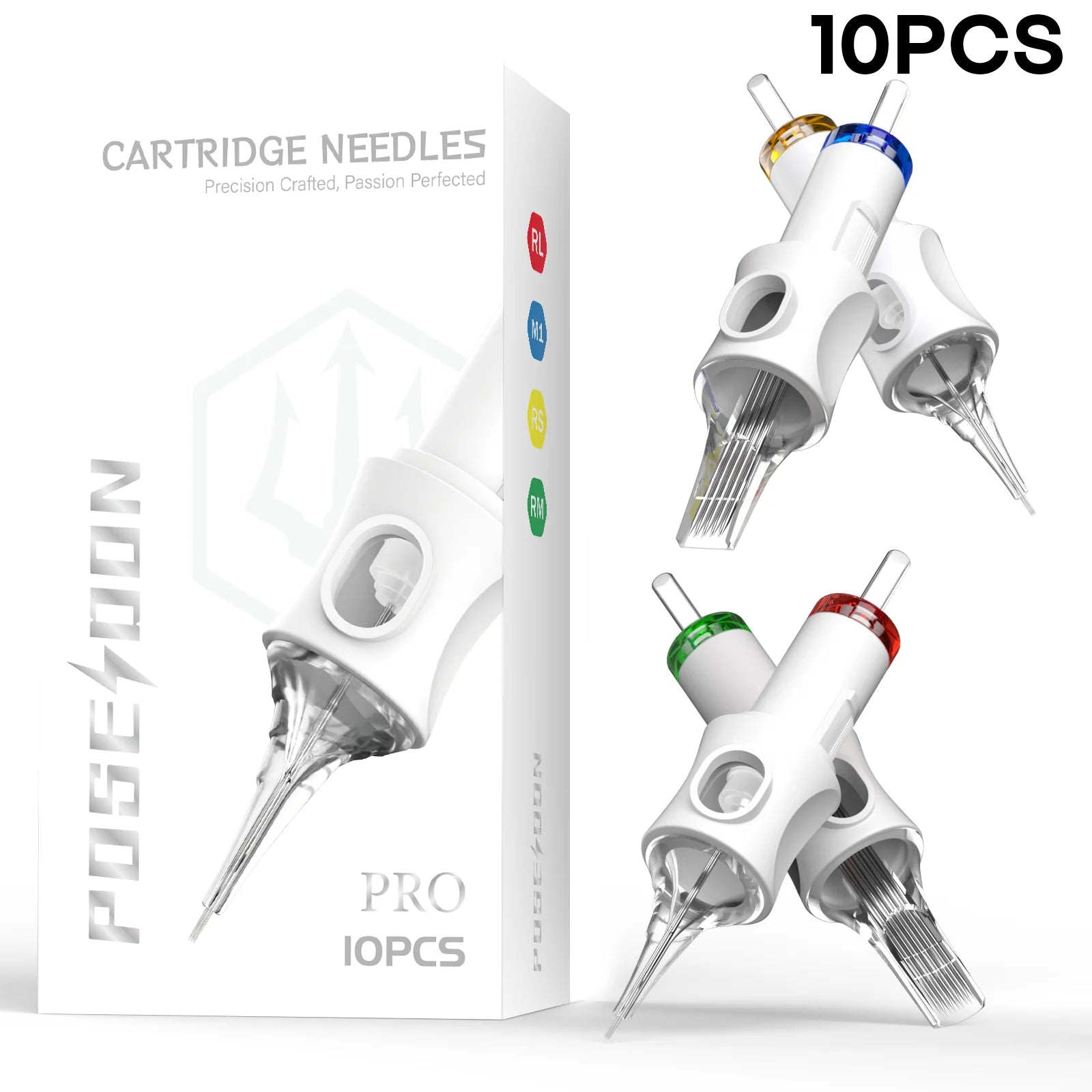 10Pcs POSEIDON V6 PRO MAX Tattoo Needles Disposable Safty Permanent Makeup Tattoo Cartridge Needles For Tattoo Machine