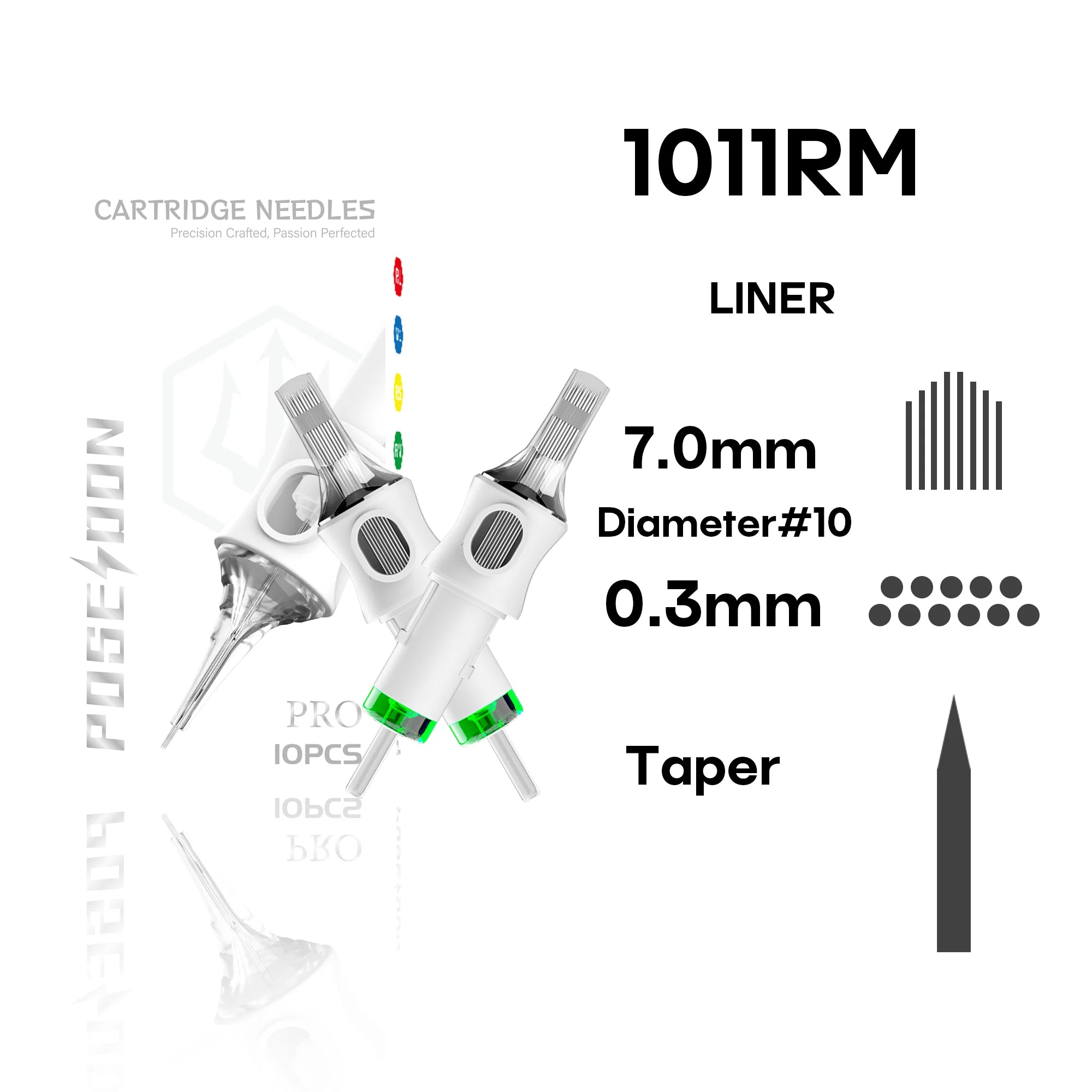 10Pcs POSEIDON V6 PRO MAX Tattoo Needles Disposable Safty Permanent Makeup Tattoo Cartridge Needles For Tattoo Machine